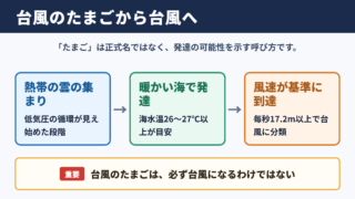 台風のたまごの意味と台風への発達条件